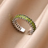 Cubic Zirconic Rectangle Open Rings For Women Men Gold Color Wedding Engaement Ring Design Jewelry Christmas Gifts - Image 30
