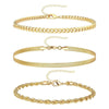 3Pcs Stainless Steel Beach Anklet Set For Women Snake Twisted Rope Chain On Foot Jewelry Girls Summer Ankle Bracelet - Image 3