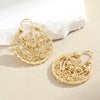 Bohemian Hollow Relief Floral Spiral Copper Jewelry for Ladies' Earrings Is Suitable for Casual and Vacation Outfits - Image 3