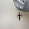 Punk Red Zircon Heart Wings Drop Earrings for Women Men Sweet Cool Metal Crystal Cross Piercing Earrings Y2K Jewelry Accessories - Image 5