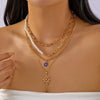 Lucky Double Layers Zircon Evil Eye Necklaces for Women Men Chain Turkish Eye Pendant Necklace Party Jewelry Gift - Image 14