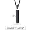 Pillar Necklaces for Men Women,Stainless Steel Rectangle Vertical Bar Pendant Necklace,Simple Casual Collar Gifts - Image 12