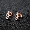 1 Pair Mini Music Earrings Stainless Steel Lovely Small Ear Studs for Women Charm Musical Note Earring Jewelry Gift - Image 4