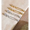 Stainless Steel Zirconia Round Water Drop Dangle Earrings Stylish Unique Fresh Attractive Jewelry - Image 4