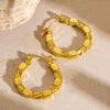 316L Stainless Steel Golden Hollow Round Beads Earrings For Women Personality Ear Studs Jewelry Party Gift - Image 6