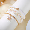 Bohemia Starfish Conch Shell Beads Anklet For Women Double Heart Beaded Leg Chain Summer Beach Party Barefoot Sandal Jewelry - Image 6