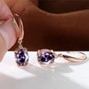 Aqua Blue Zircon Long Dangle Earrings Rainbow Crystal Oval Stone Drop Earrings Rose Gold Color Wedding Earrings For Women - Image 9