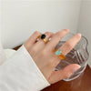 Irregular Geometric Transparent Colorful Crystal Rhinestone Zircon Round Ring For Women Shiny Jewelry Accessories - Image 4