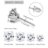 2 Stylish Stainless Steel 4 Claw Square Cubic Zirconia Stud Earrings For Men And Women 4/5/6/7mm Zircon Stud Earrings - Image 2