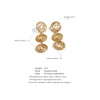 Stainless Steel Round Hollow Long Drop Earrings for Women Daily Charm Statement Jewelry Gift - Image 6