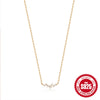 Style Silver Clavicle Necklaces Simple Set with 5 Claw Set Irregular Zirconia Pendant Necklace - Image 15