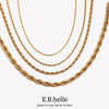 Minimalist Basic Gold Color Twisted Rope Chain Choker Necklaces For Women Stainless Steel Jewelry Gold Necklace - Image 2