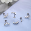 Cubic Zirconia Labret Stud 16G Internally Threaded for Lip Tragus and Helix - Image 45