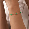 Retro Green Zircon Pendant Necklace For Women, Crystal Stone Chain Stainless Steel Gold Plated Birthday Gifts - Image 5