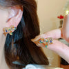 Gold Plated Full Zircon Horse Stud Earrings for Women Cute Colorful Animal Zodiac Ear Studs Dedicate Jewelry Gifts K1 - Image 4