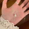 Silver Necklace Black Ball Simple Pendant Punk Geometric for Women Girl Jewelry Gift - Image 23