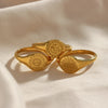 Creative Eagraved Facial Expression of Moon Sun Star Gold Plated Ring Stainless Steel Godness Signet Ring - Image 6