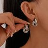 Stainless Steel Hoop Earrings for Women Girls White Brown Resin Gardenia Flower Dangle Earrings Design Jewelry Gifts - Image 9