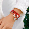 3Pcs/Set Colorful Beads Christmas Bracelet For Women Xmas Tree Snowman Santa Claus Snowflake Beaded Bracelet Year Jewelry - Image 5