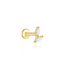 Silver Shiny Star/Heart Zircon Heart Shaped Flat Back Piercing Earring for Women Internal Thread Party Gifts - Image 11