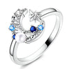 Silver Open Rings For Woman Iris Flower Cherry Feather Dog Horse Adjustable Cocktail Rings Party Jewelry - Image 26