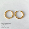Stainless Steel Thin Hoop Earrings in Gold-Tone or Silver-Tone with 12 mm 14 mm or 18 mm Options - Image 7