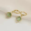 Korean Angel Eye Earrings Gold Color Plated Rhinestones Inlay Tulip Petal Hoop Earring Women's Party Jewelry - Image 5