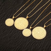 Round Shape Spain/English Pendant Necklace S/L Sizes Choice For Women Men Copper Clavicle Chain Jewelry Accessories - Image 5