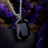 Retro Silver Necklace Earrrings Jewelry Sets for Women Ladies Wedding Engagement Big Square Crystal Zircon Pendant Hooks - Image 5