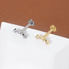 1/5PCS Titanium 16G Clear CZ Cluster Climber Stud Earrings Conch Helix Tragus Cartilage Stud Flatback Lip Piercing Women Jewelry - Image 5