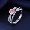 Silver Cubic Zirconia Ring for Women, Adjustable Sparkling Open Ring, Wedding Party Jewelry Gift - Image 5