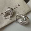 Silver Vintage Earrings For Women Simple Big Web Earring Jewelry Prevent Allergy Party Accessories - Image 5