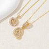 2Pcs Full CZ Zircon Iced Crystal Initial Letter Flower Necklace Women Copper A-Z Alphabet Pendant Couple Jewelry Birthday Gifts - Image 29