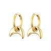 Classic Stainless Steel Heart Star Hoop Earrings For Women Punk Hip Hop Gold Silver Color Jewelry Female Gift Earrings oorbellen - Image 9