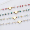 Stone Bracelet on Hand for Women Jewelry Handwork Chain Bangle Heart Design - Image 3