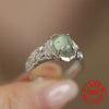BF Club Silver Color Rings for Women Simple Geometric Handmade Irregular Green Stone Ring Allergy For Birthday Party Gift - Image 1