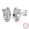 Silver Hoop Earrings Shining Star Moon Square Bow Stud Earrings for Women Jewelry Accessories - Image 17