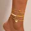 Seven-Piece Anklet Set with Beads and Starfish Charms - Image 24