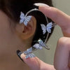 Butterfly Ear Cuff Clip with Crystals No Piercing - Image 2