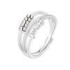 Metal Balls Fidget Rings Adjustable for Women Stress Relieve Finger Jewelry Rotatable Beads Ring Accessories - Image 17