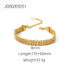 Link Chain Stainless Steel Bangle Bracelet for Women Golden Metal Texture Jewelry Beach Gift Man - Image 15