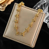 316L Stainless Steel Metal Chain Necklace For Women Gold Plated Neck Chain Jewelry Lady Gift - Image 13