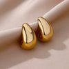 Gold Color Hoop Earrings for Women Oval Circle Stainless Steel Earrings Elegant Piercing Ear Jewelry - Image 11
