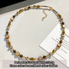 Maillard Stone Beads Necklace Caramel Temperament Sweater Chain Light Neck Chain For Women Girls Jewelry - Image 7