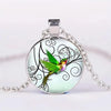 Cute Round Hummingbird Glass Dome Cabochon Pendants Necklaces Bird Rainforest Jewelry Accessories - Image 4