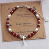 Silver Bracelet Red Persimmon Beaded Elastic Lucky Good For Woman Girl Jewelry Gift - Image 36