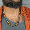 1PC Men's ethnic boho tiger eye stone beaded necklace for men tribal bohemia wooden bodhi beads necklace man jewelry - Image 2
