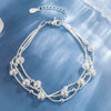 Silver Bangles Bracelets for Women Adjustable Hollow Bells Ball Bracelets Party Charm Jewelry - Image 8