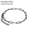 10 Pieces Paper Clip Bracelet Gold Color Stainless Steel PaperClip Link Chain for Women - Image 3