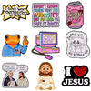 Jesus Quotes Enamel Pin Funny Orange Frog Brooch For Coat Cartoon Girl Brooches Lapel Badges Jewelry Gift for Friends - Image 1